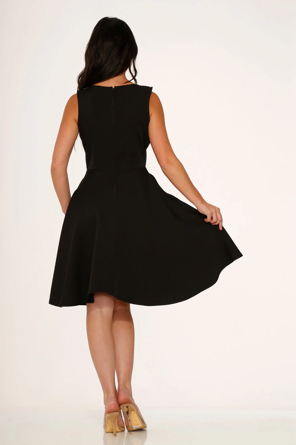 Black Bat Embroidered Swing Dress - Image 11