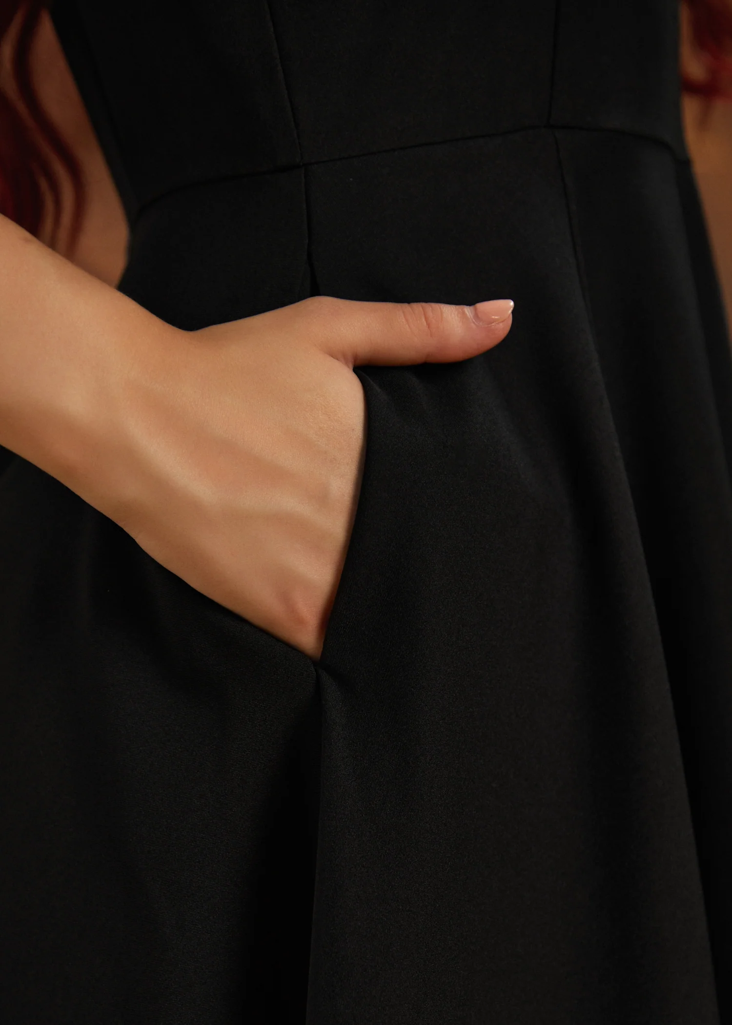 Black Bat Embroidered Swing Dress - Image 6