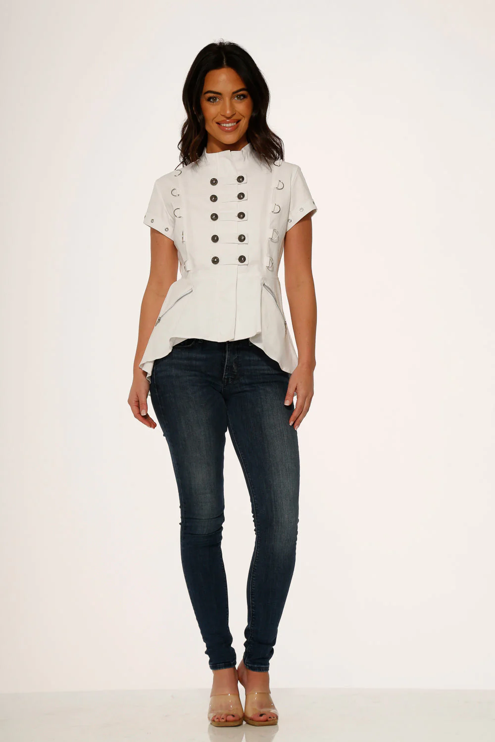 White High-Low Top - Image 2