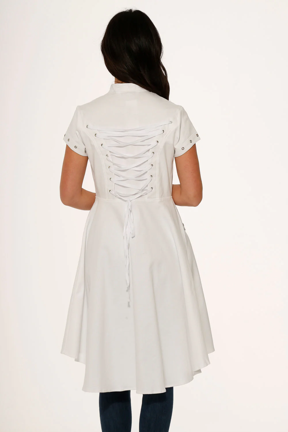 White Battalion Hi-Lo Dress - Image 5