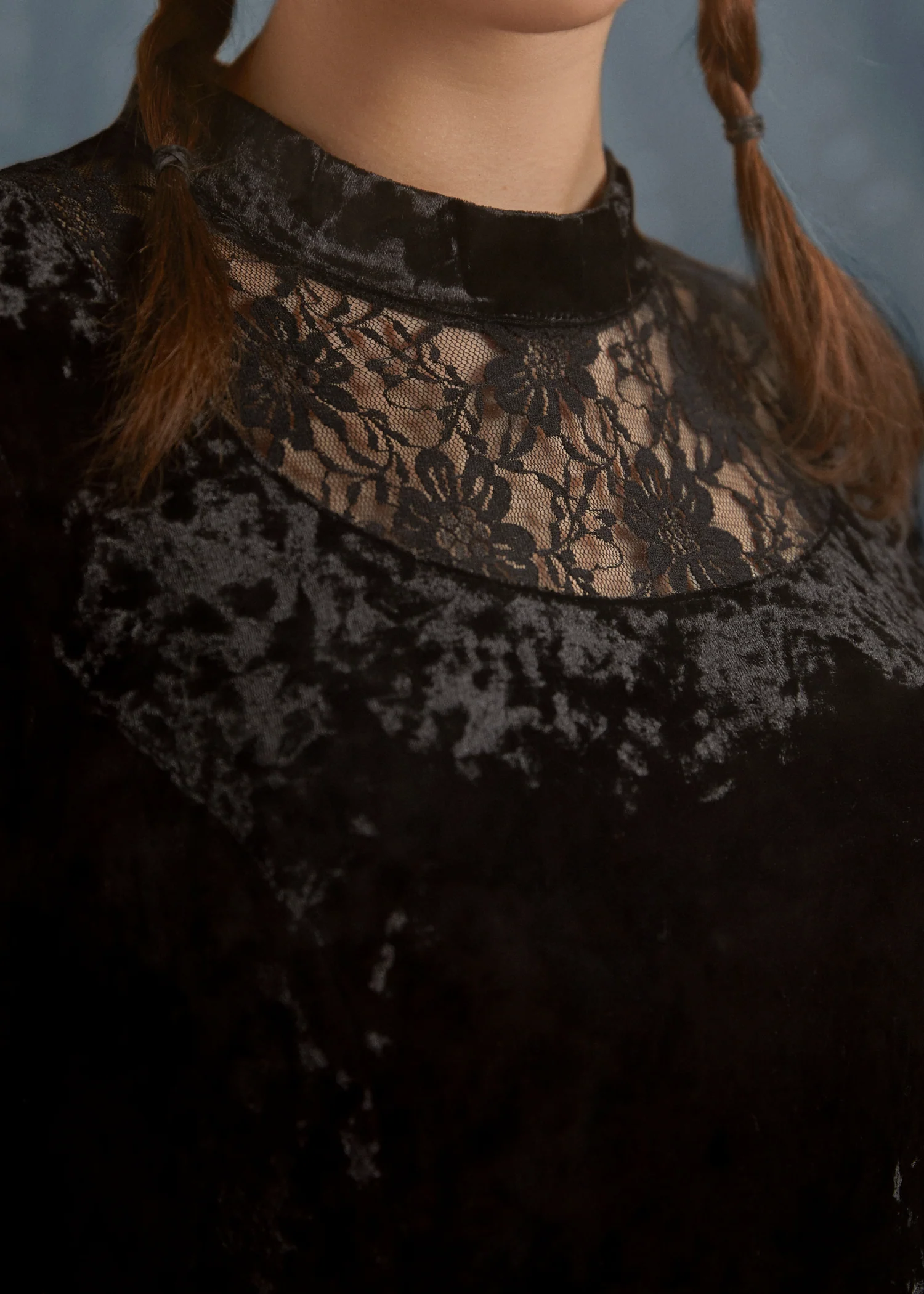 Black Diamond Velvet Swing Dress - Image 5