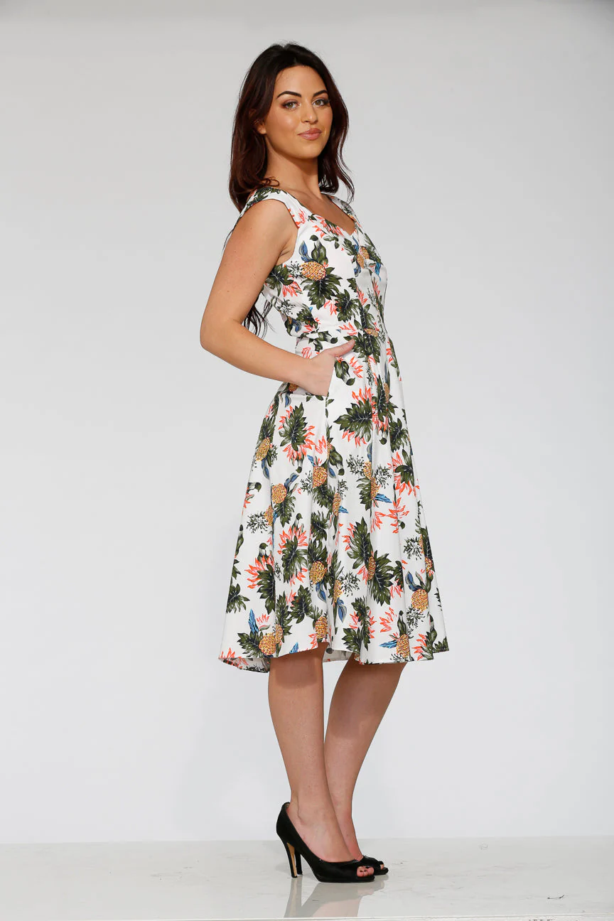White Hawaiian Swing Dress - Image 5