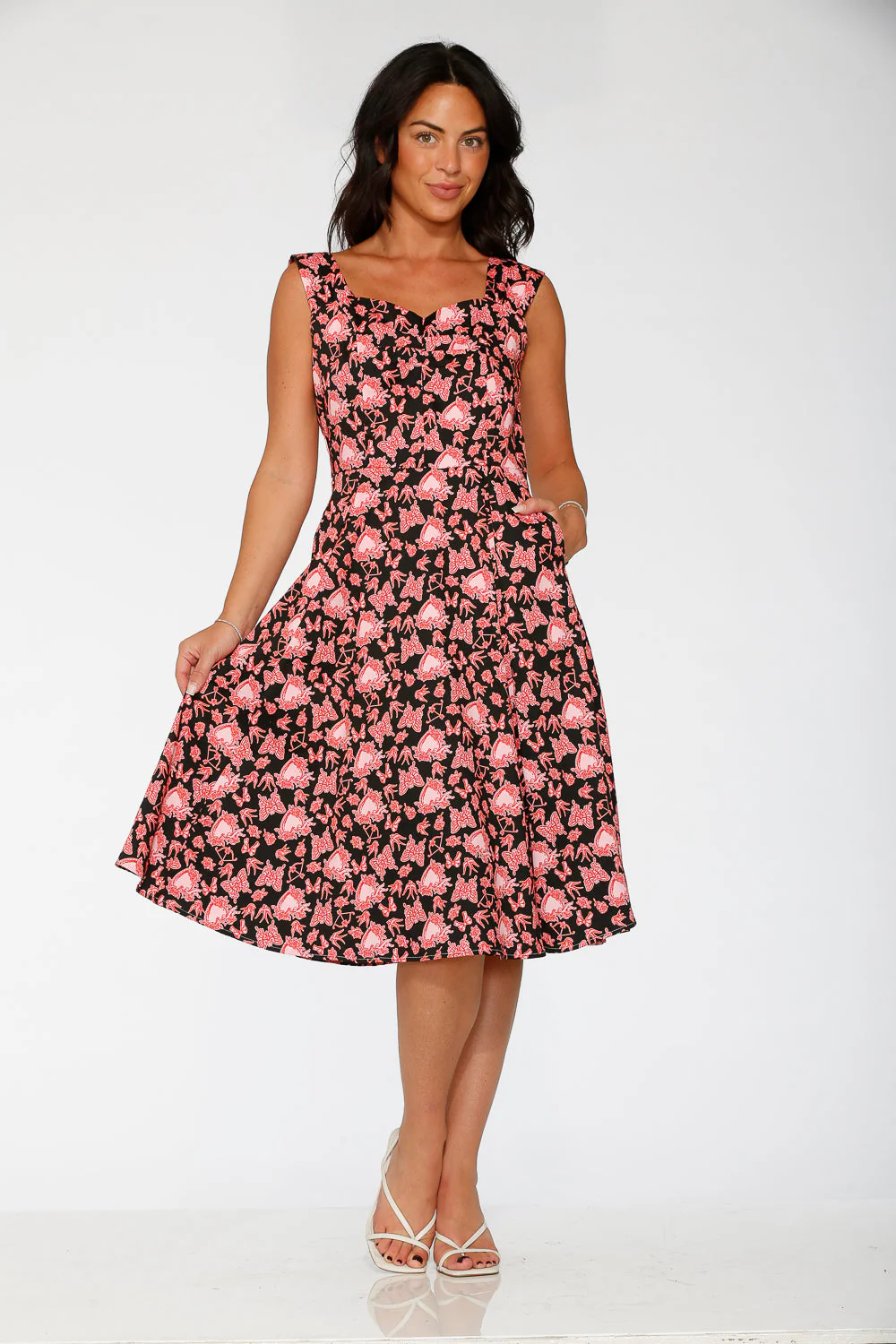 Heart Angel Swing Dress in Black - Image 3