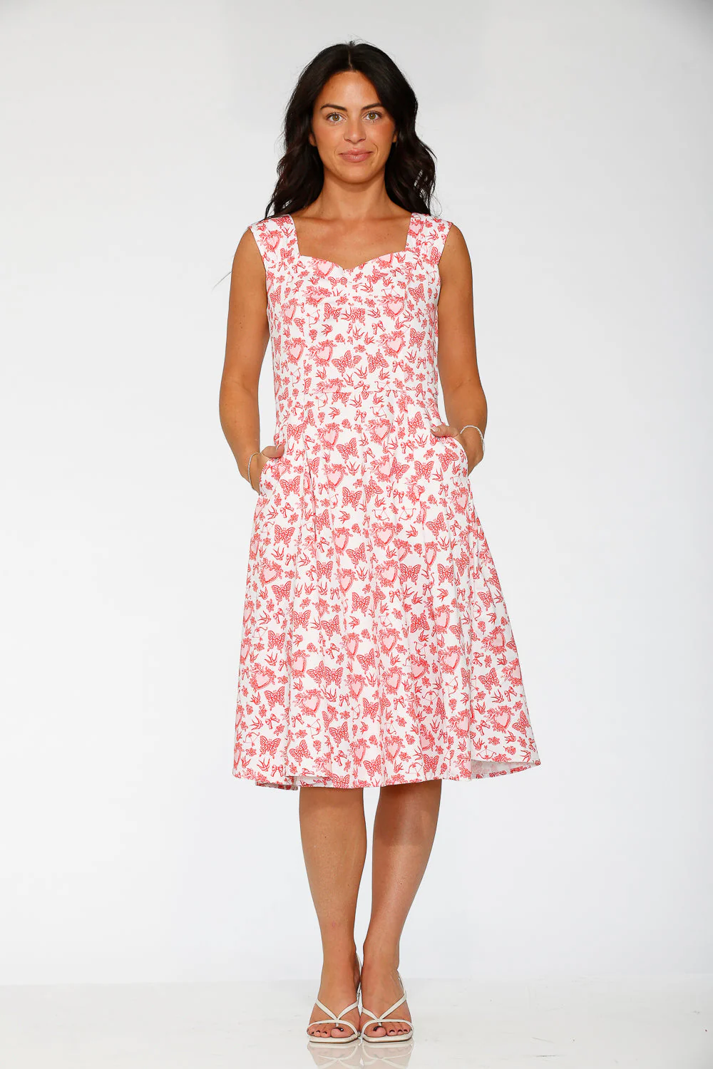 Heart Angel Swing Dress in White - Image 2