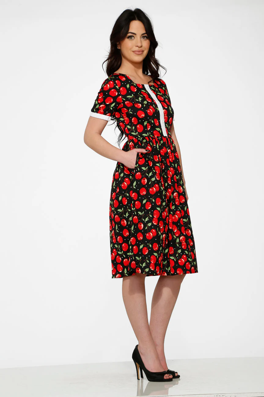 Black & Red Cherry Dress - Image 3