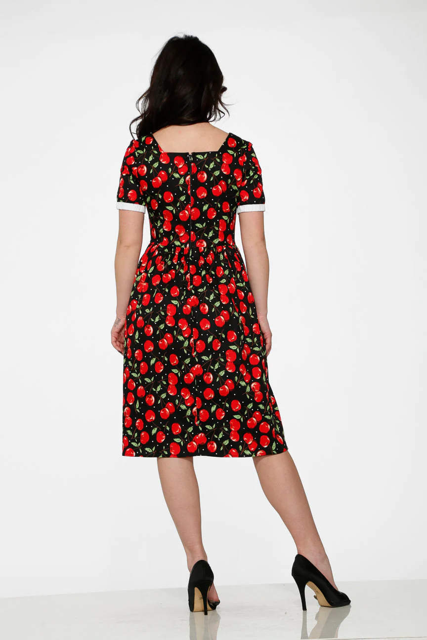 Black & Red Cherry Dress - Image 4