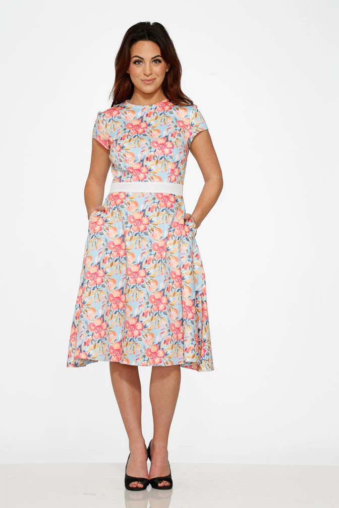 Sweet Hibiscus Swing Dress - Image 3