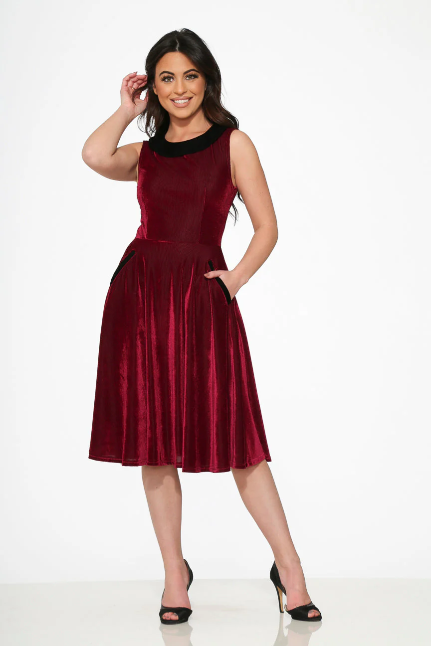 Purple Kurtroy with Black Collor Swing Dress - Image 2
