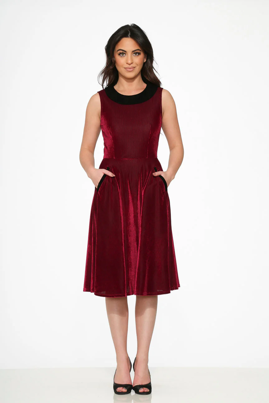Purple Kurtroy with Black Collor Swing Dress - Image 3