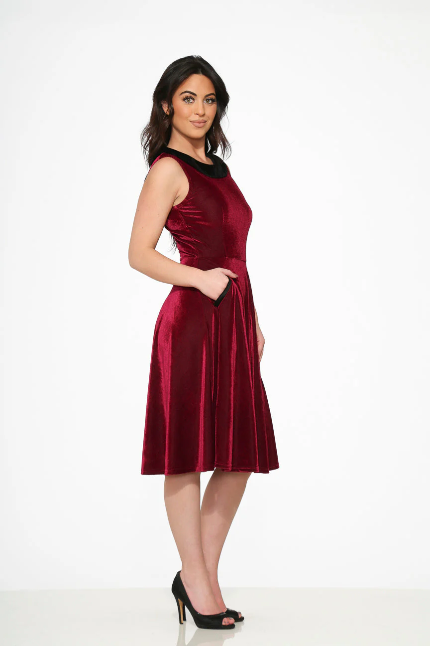 Purple Kurtroy with Black Collor Swing Dress - Image 4