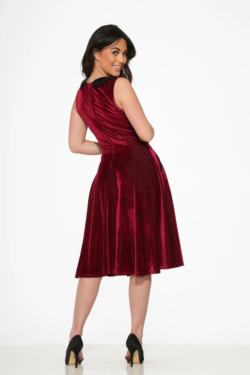 Purple Kurtroy with Black Collor Swing Dress - Image 5