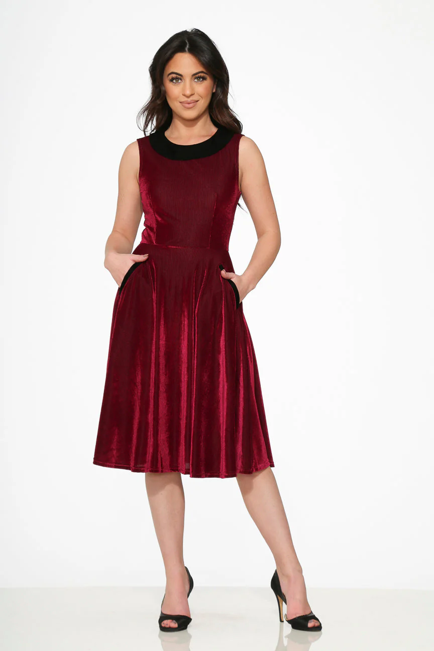 Purple Kurtroy with Black Collor Swing Dress - Image 6