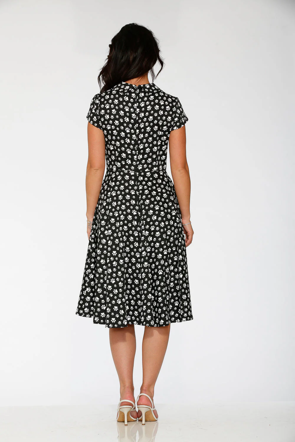 Cat Paw Swing Dress in Black - Image 5