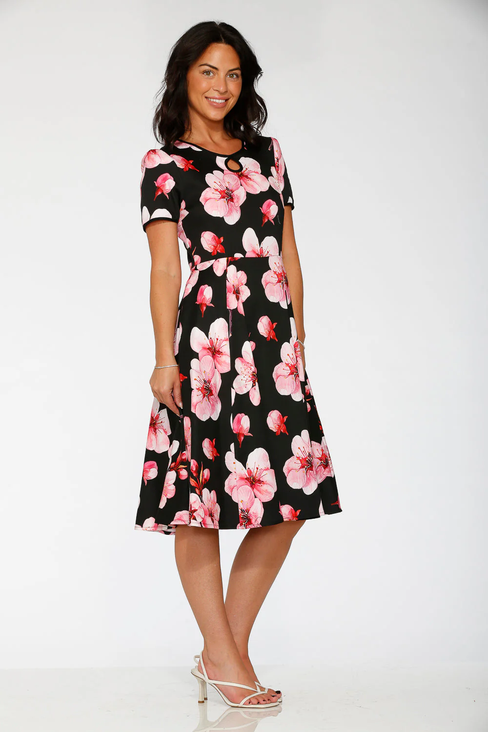 Black Orchid Bloom Swing Dress - Image 5