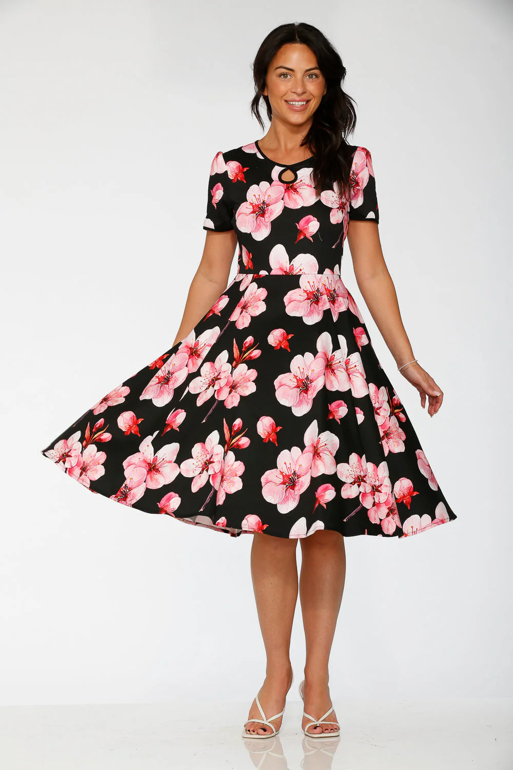 Black Orchid Bloom Swing Dress - Image 8