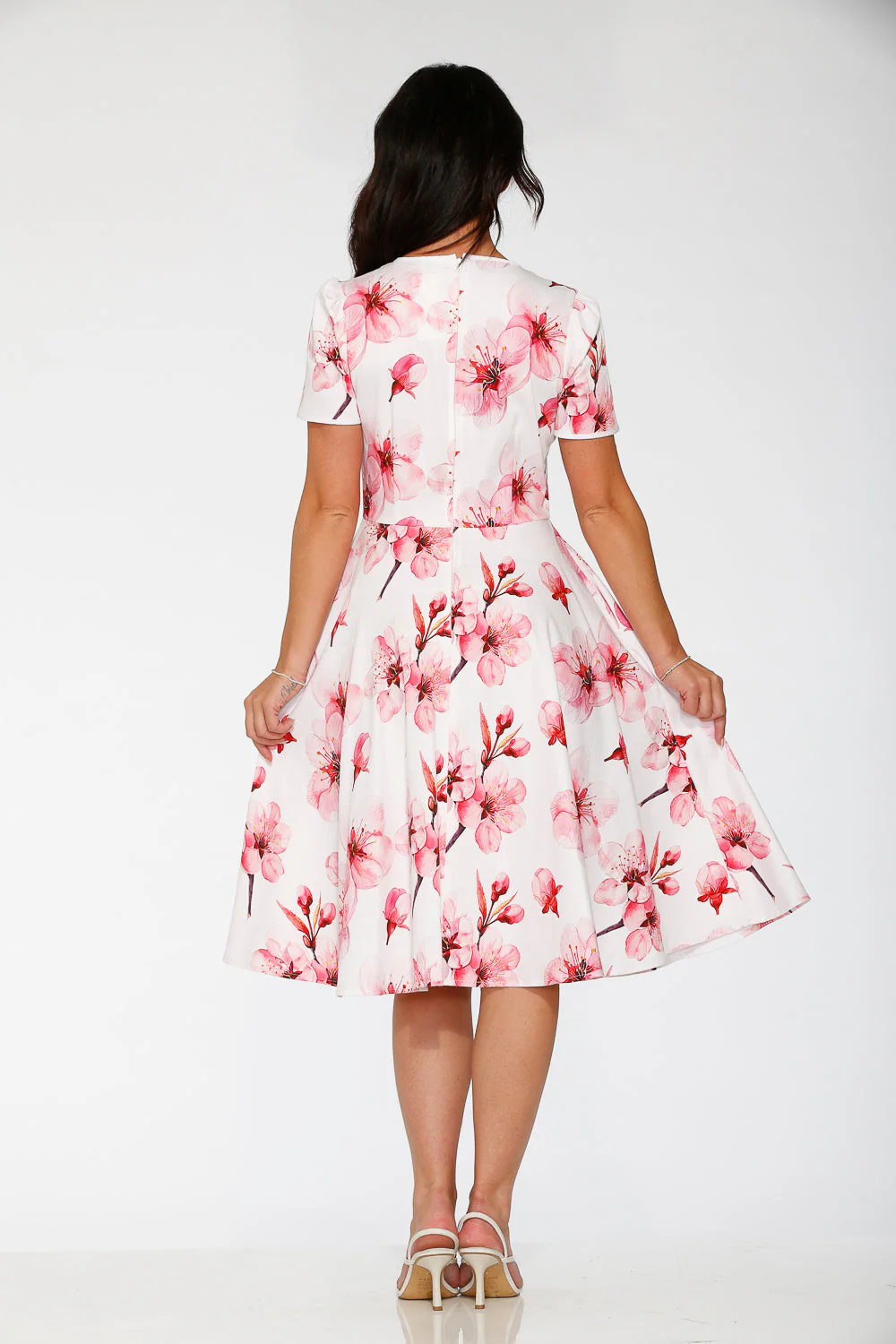 White Orchid Bloom Swing Dress - Image 7