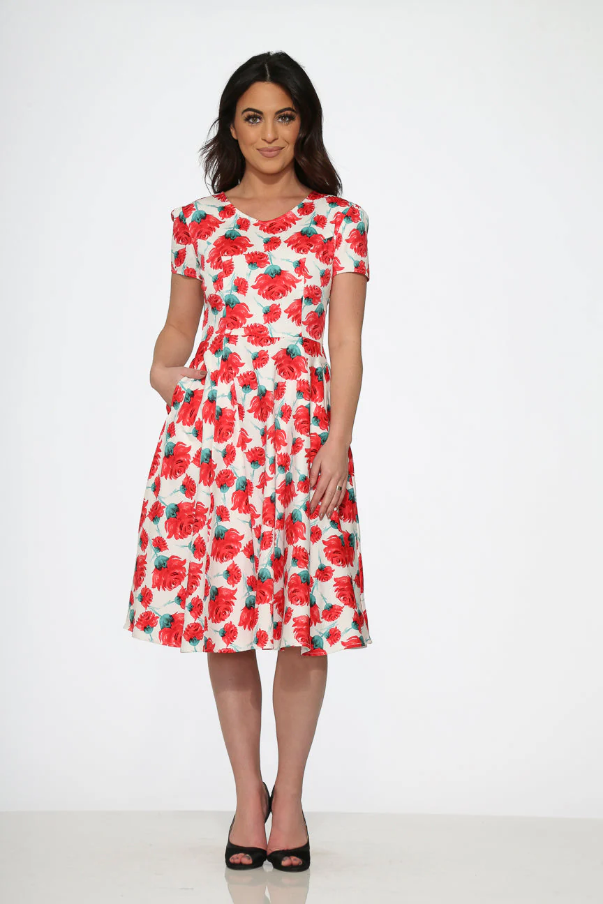 Bold Floral Swing Dress - Image 7
