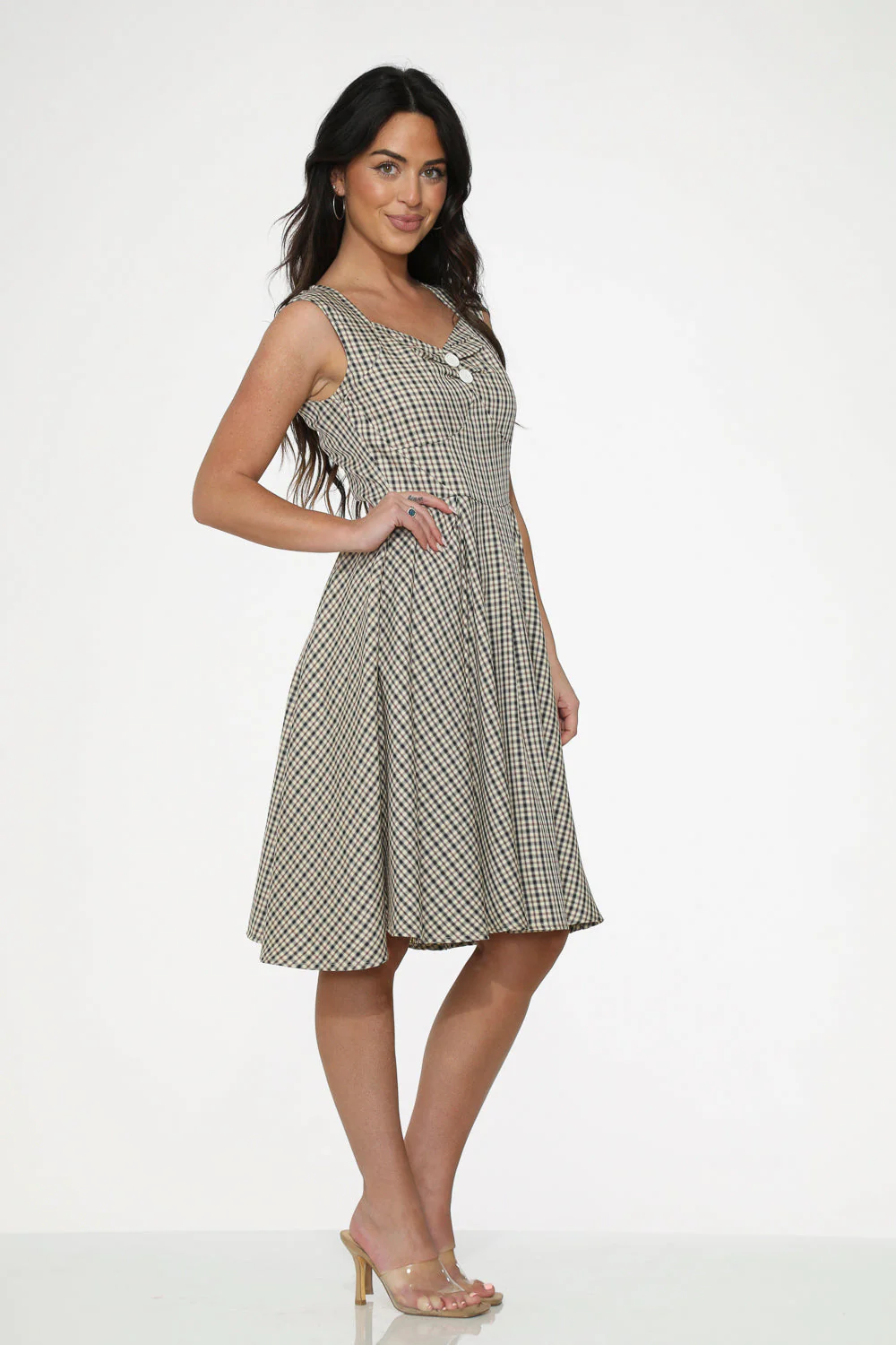 Gingham Swing Dress - Image 3