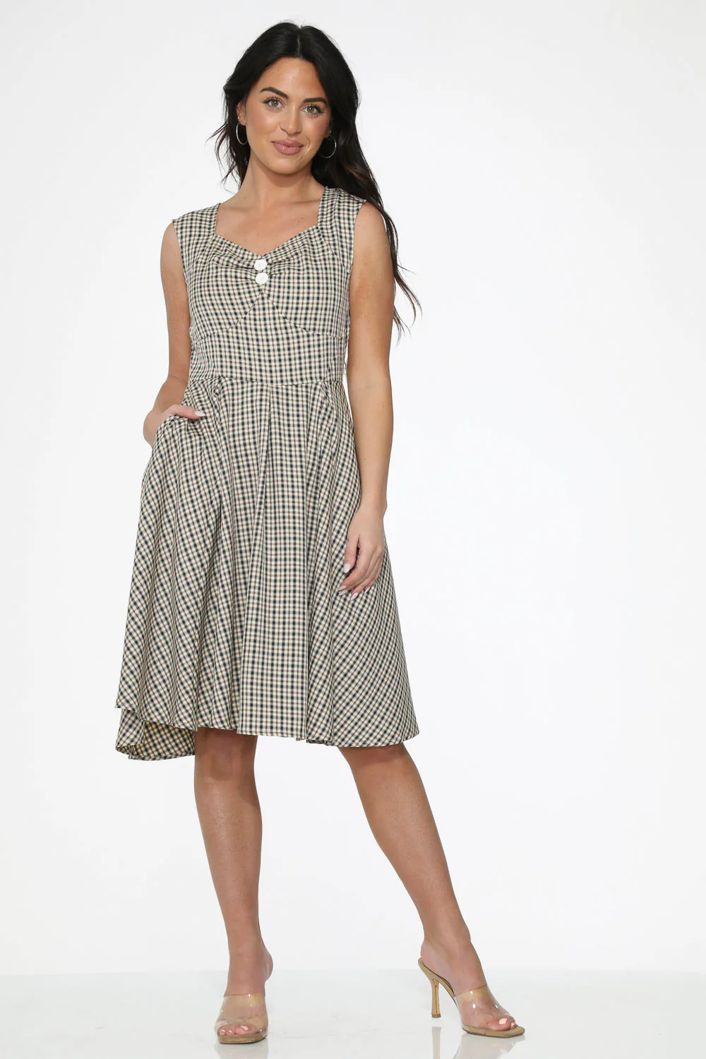 Gingham Swing Dress - Image 6