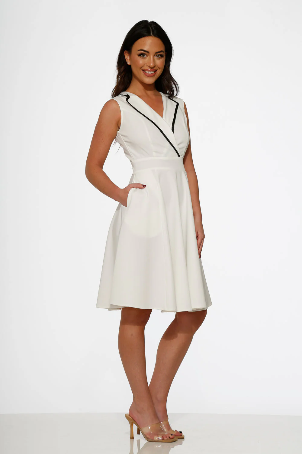 White Jenny Swing Dress - Image 3