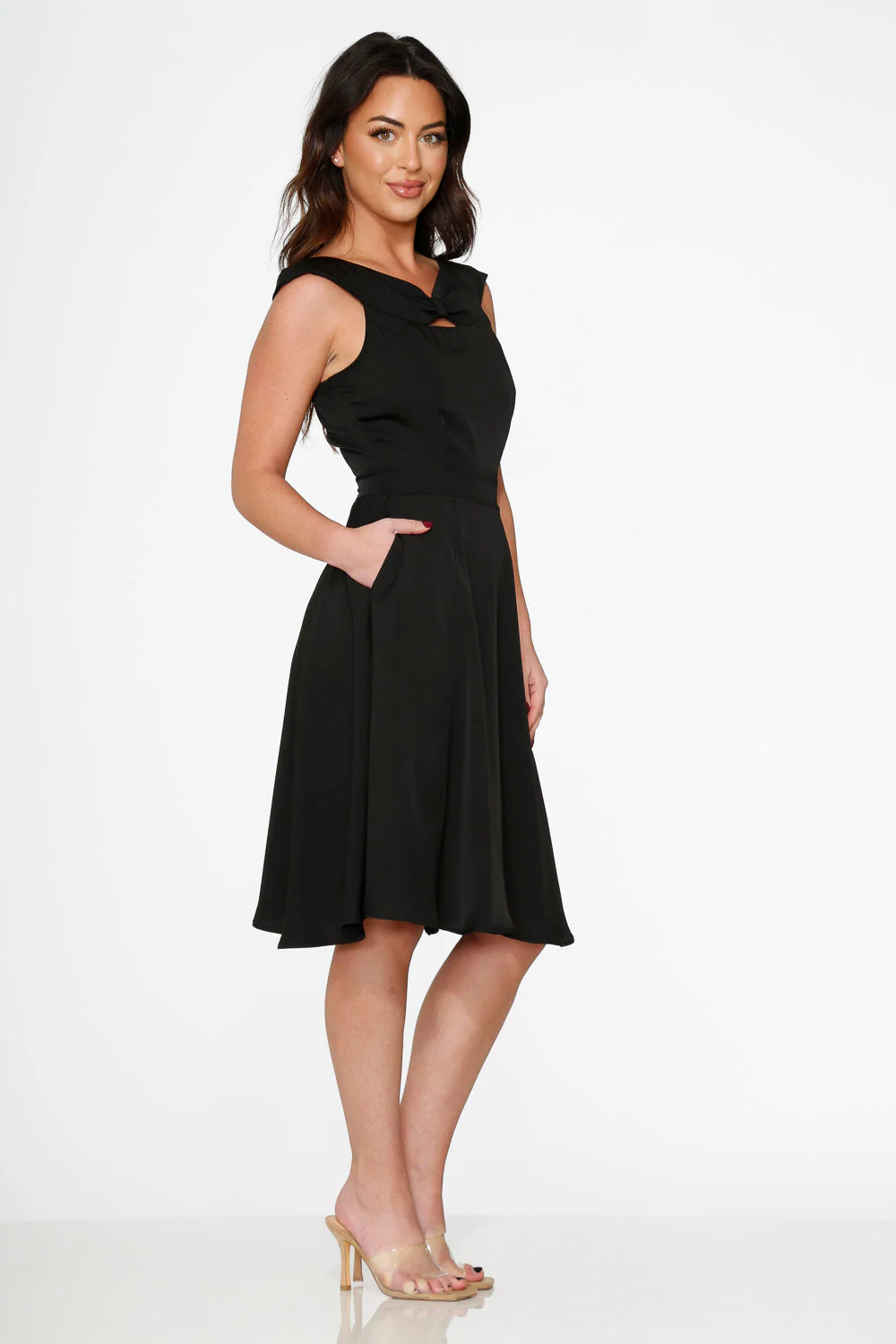 Black Occasional Swing Dress - Image 4