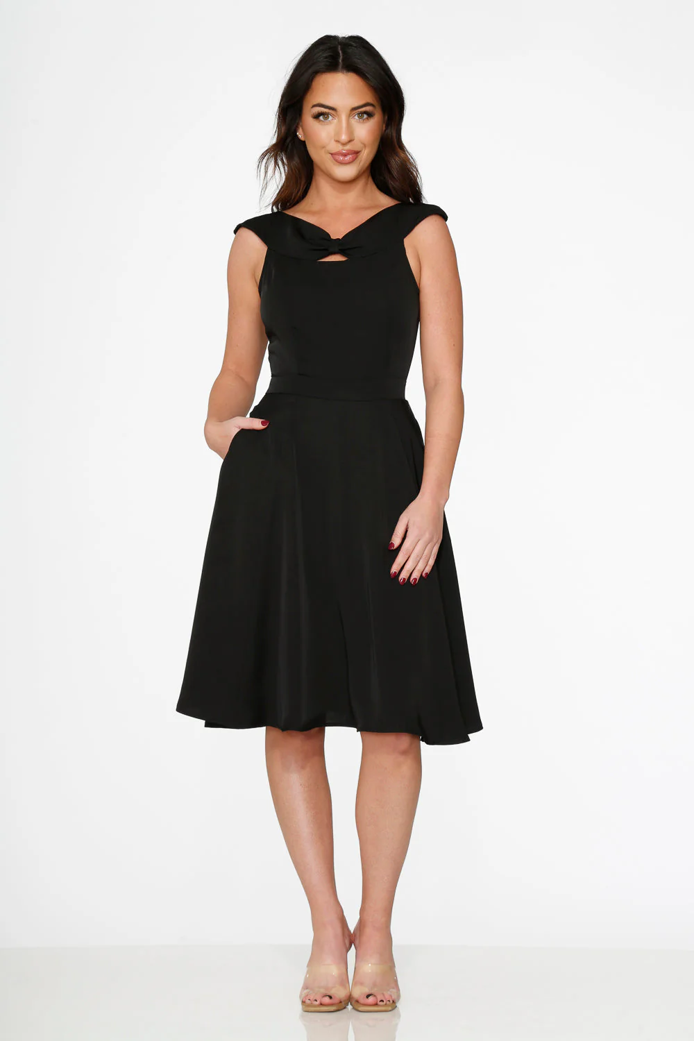 Black Occasional Swing Dress - Image 7
