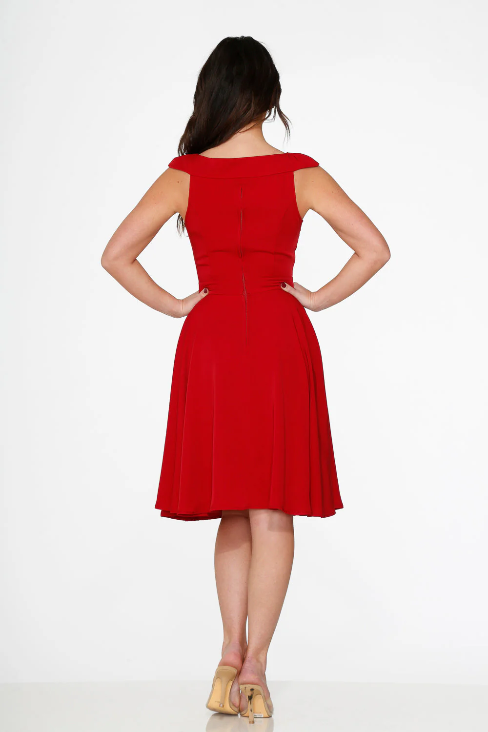 Red Occasional Swing Dress - Image 2