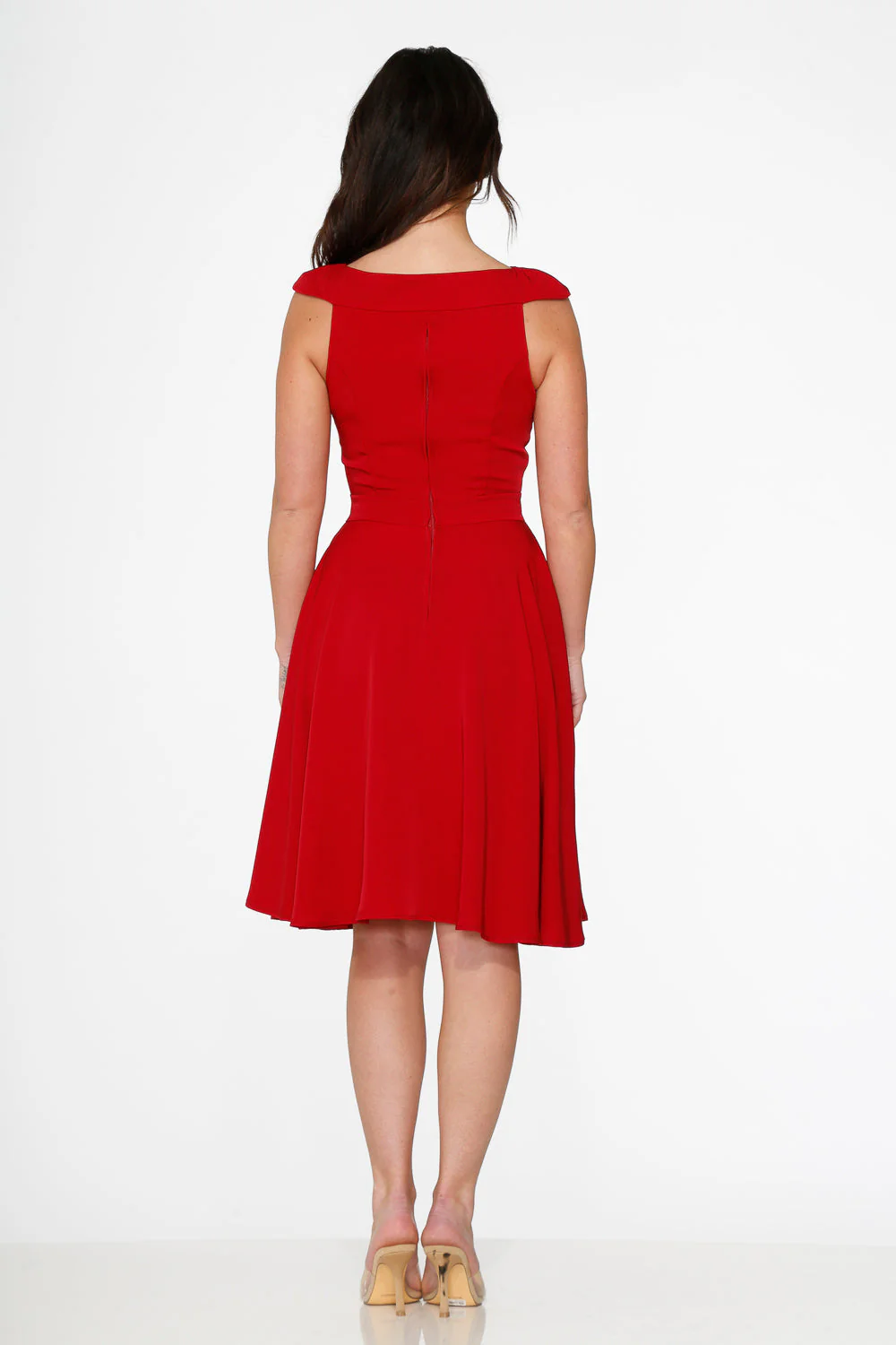 Red Occasional Swing Dress - Image 6