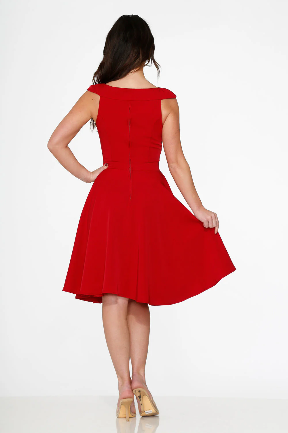 Red Occasional Swing Dress - Image 7