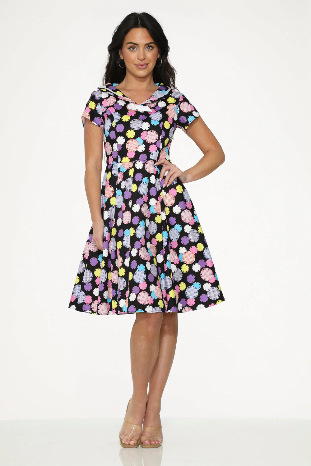 Black & Purple Swing Dress - Image 3