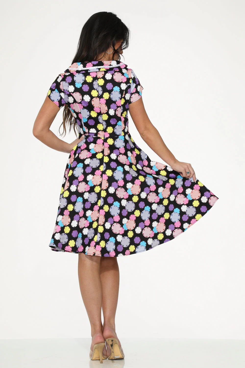 Black & Purple Swing Dress - Image 4