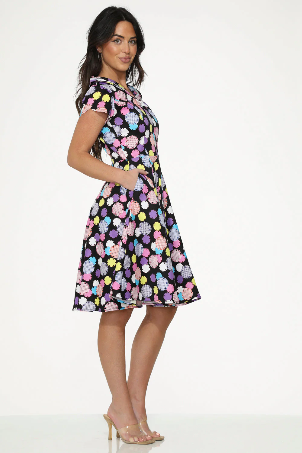 Black & Purple Swing Dress - Image 5