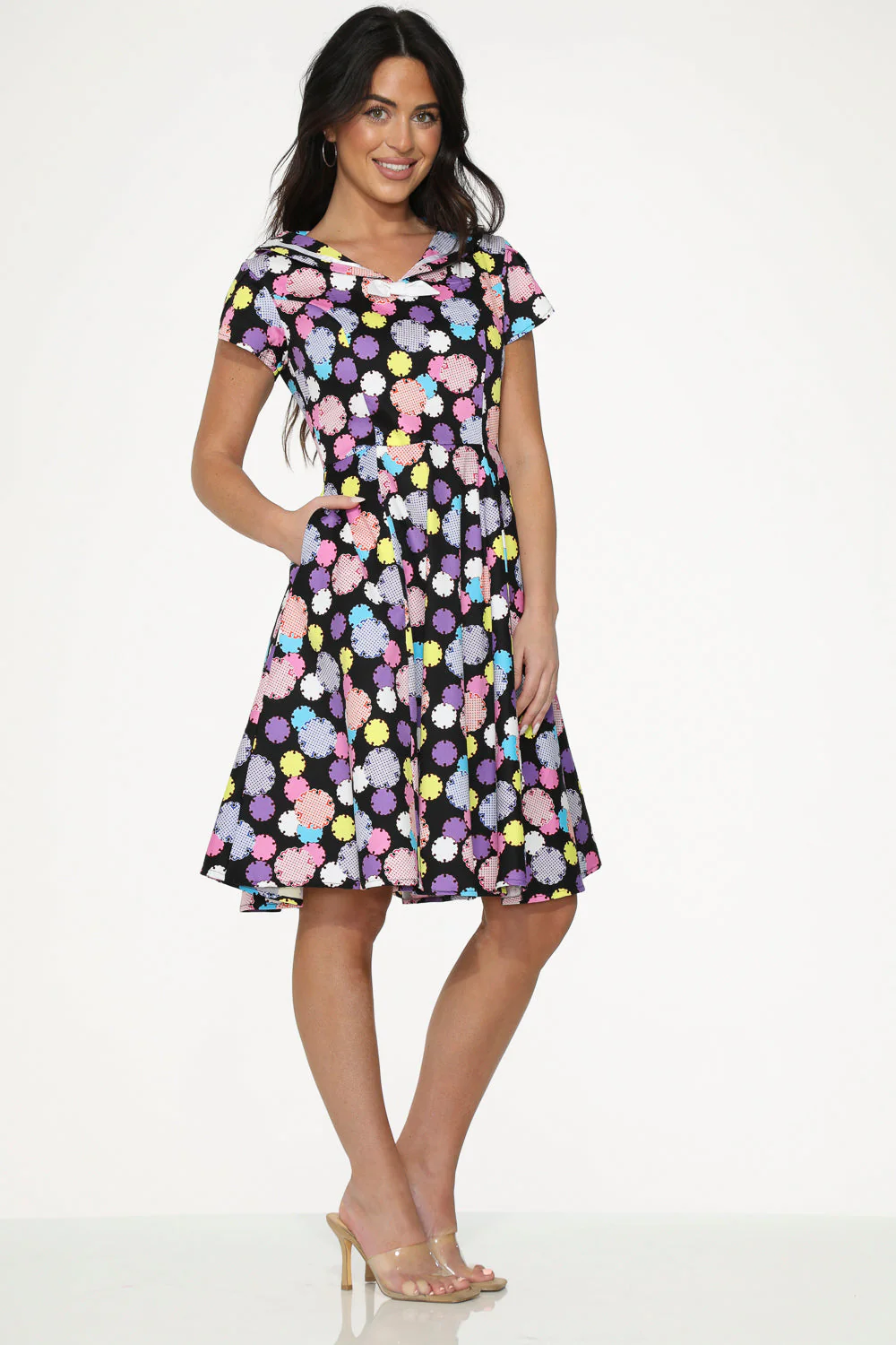 Black & Purple Swing Dress - Image 6
