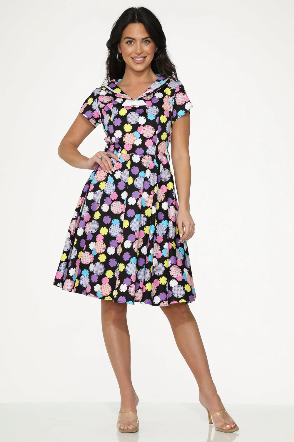 Black & Purple Swing Dress - Image 7