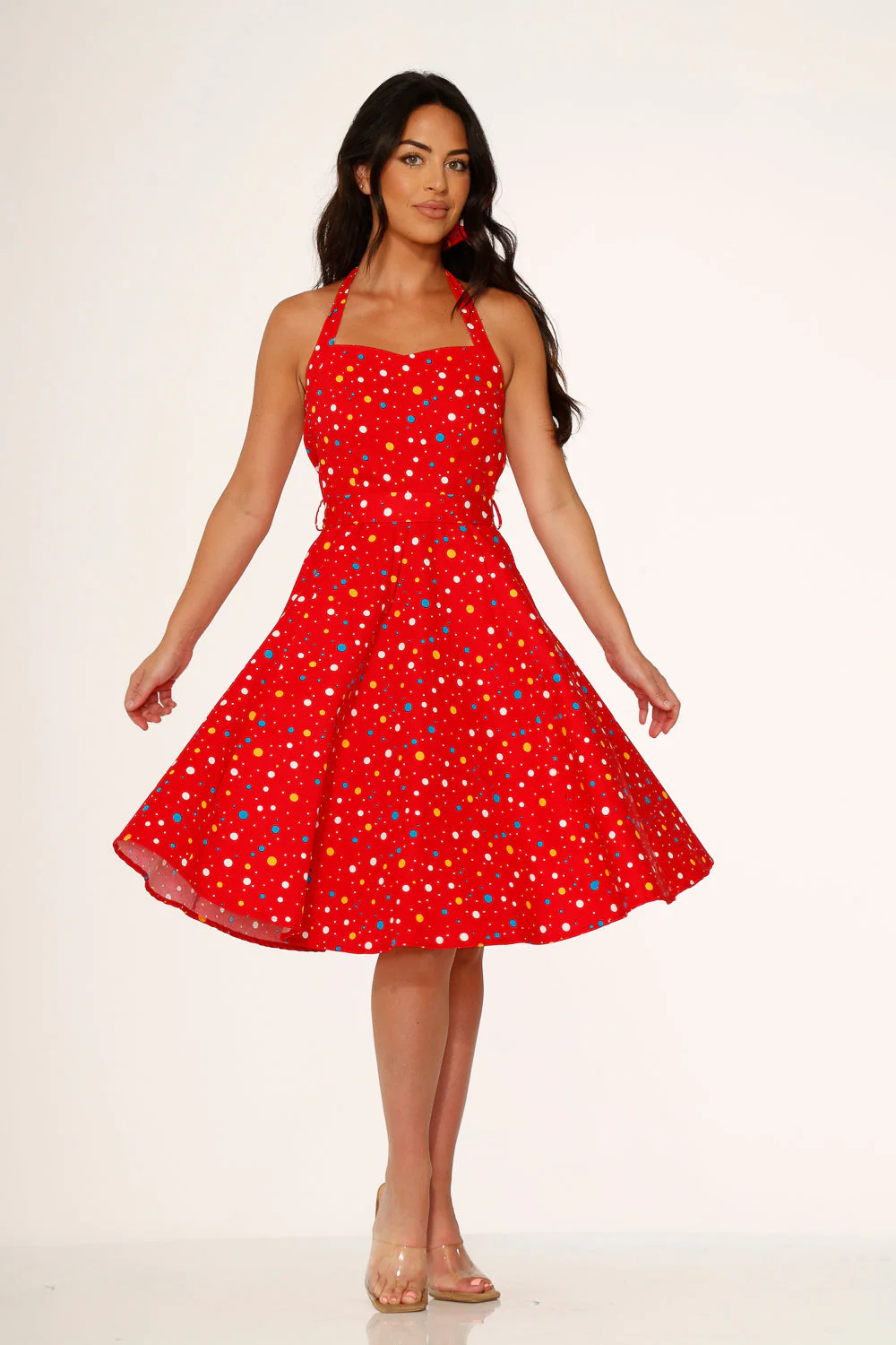 Red Candy Halter Swing Dress - Image 5