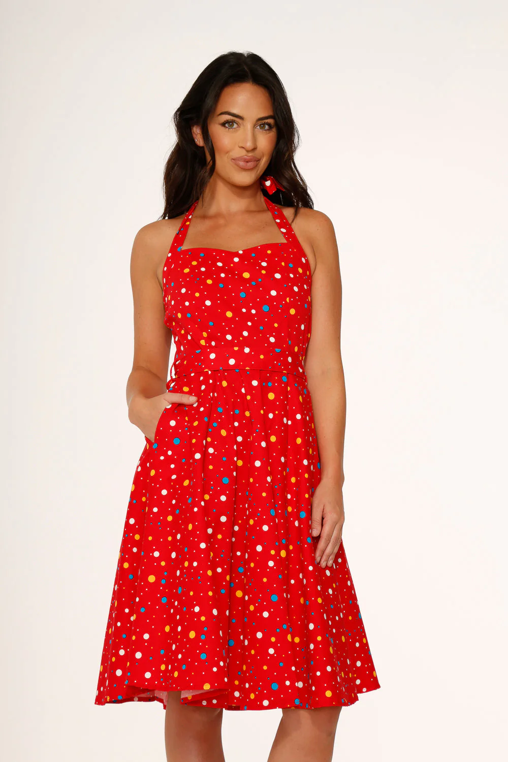Red Candy Halter Swing Dress - Image 8