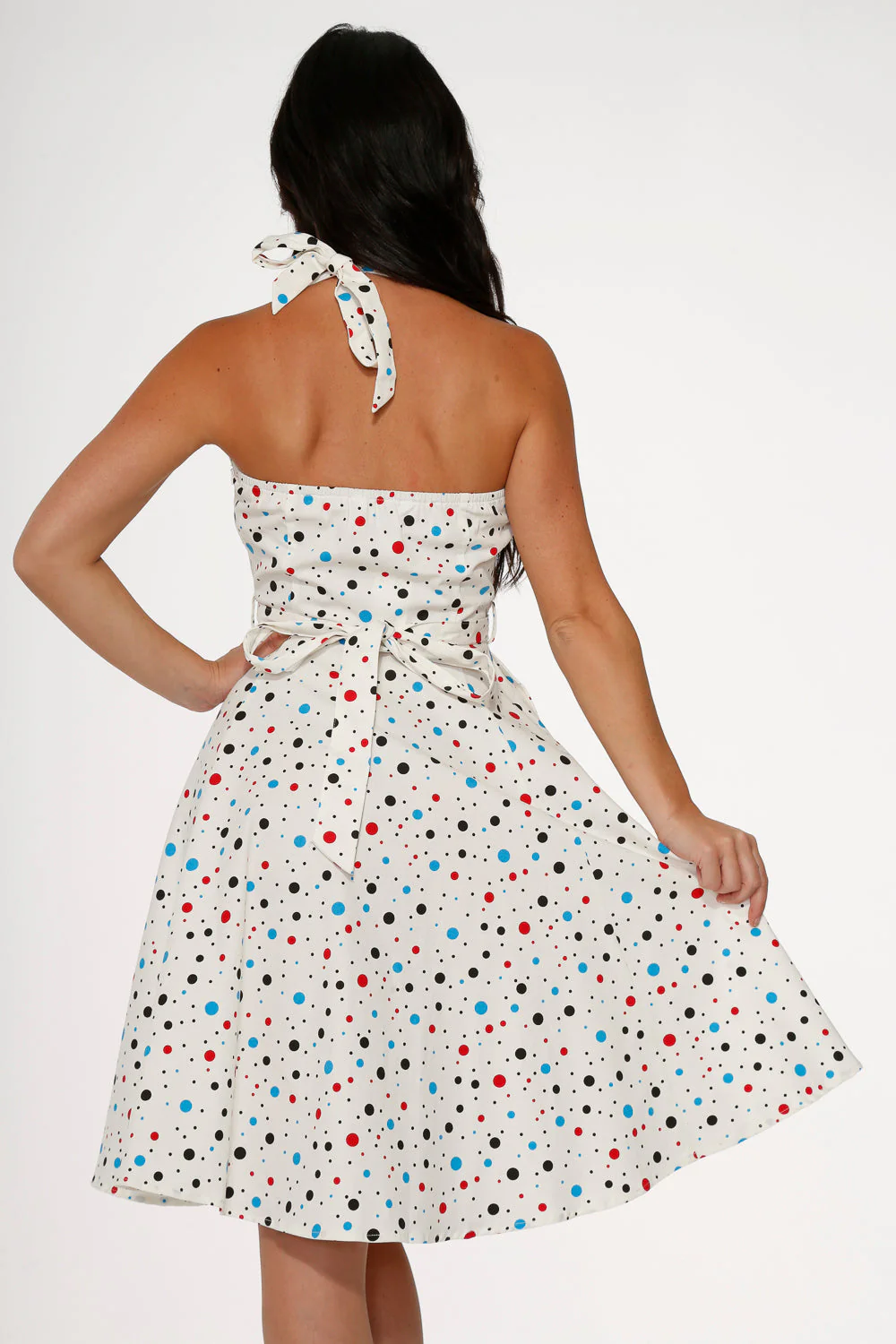 White Candy Halter Swing Dress - Image 10