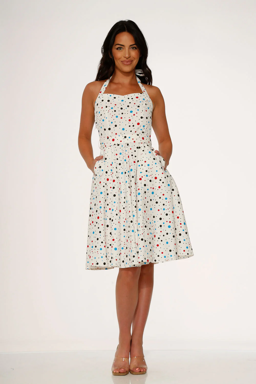 White Candy Halter Swing Dress - Image 5