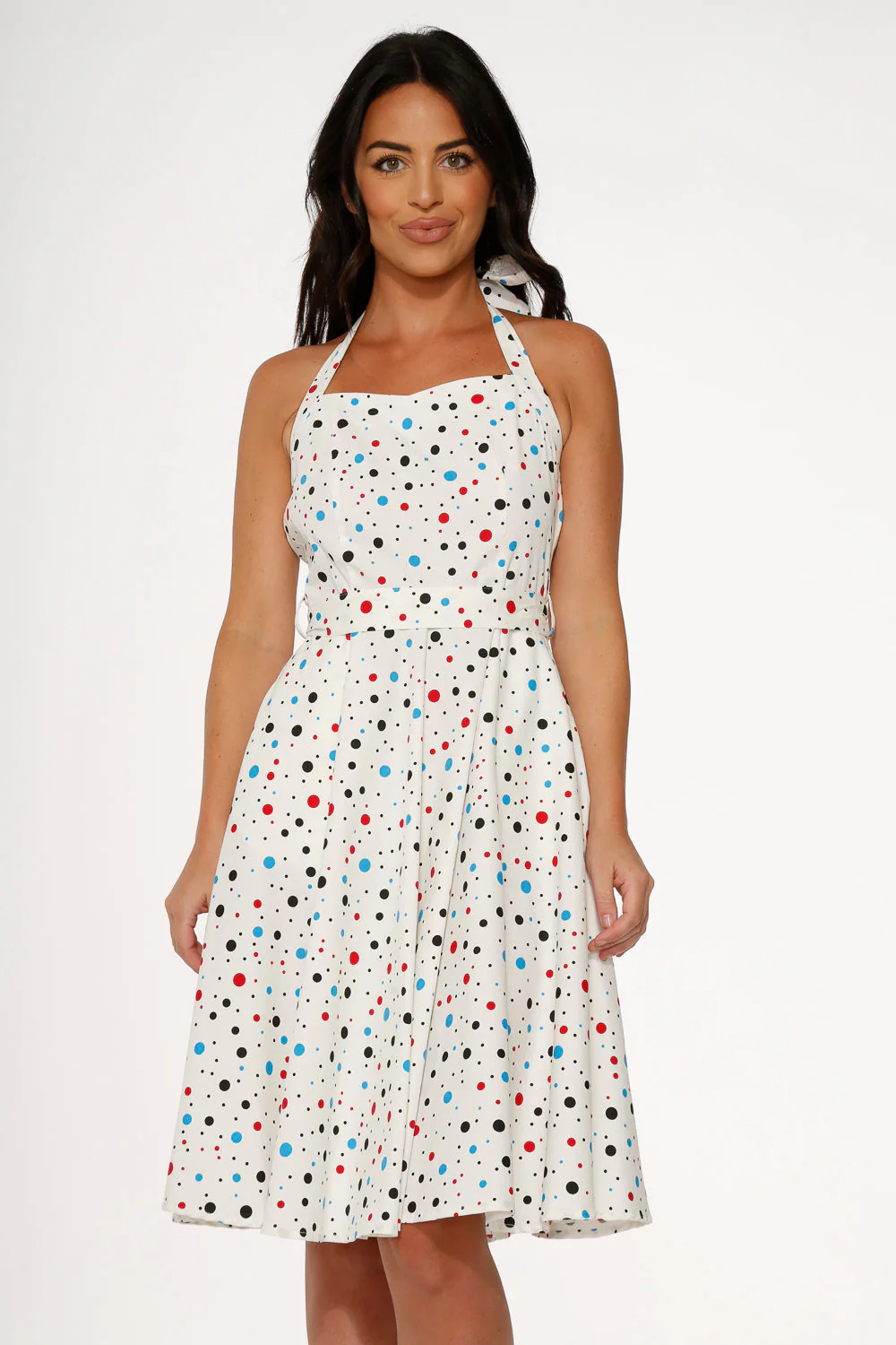 White Candy Halter Swing Dress - Image 7