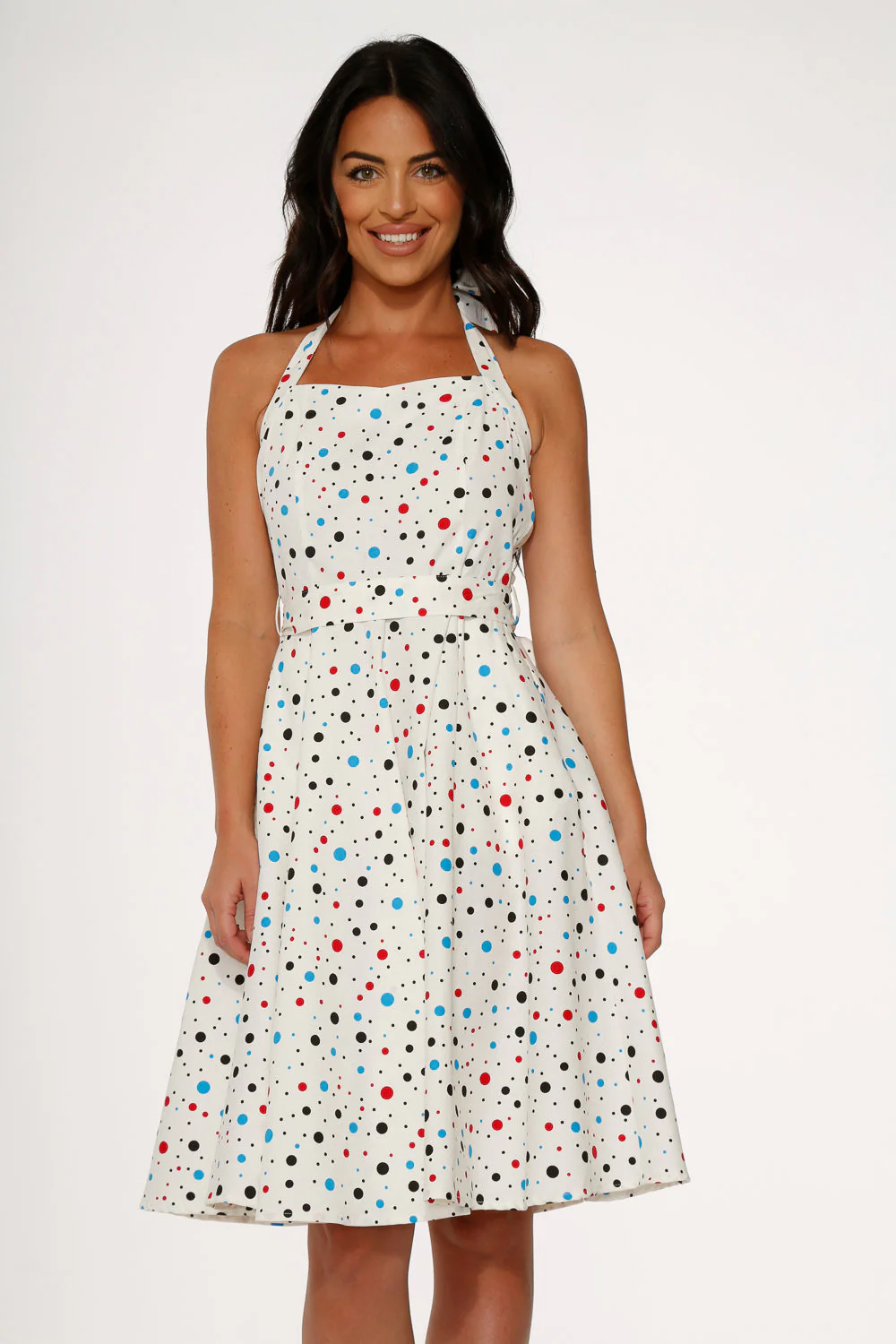 White Candy Halter Swing Dress - Image 9