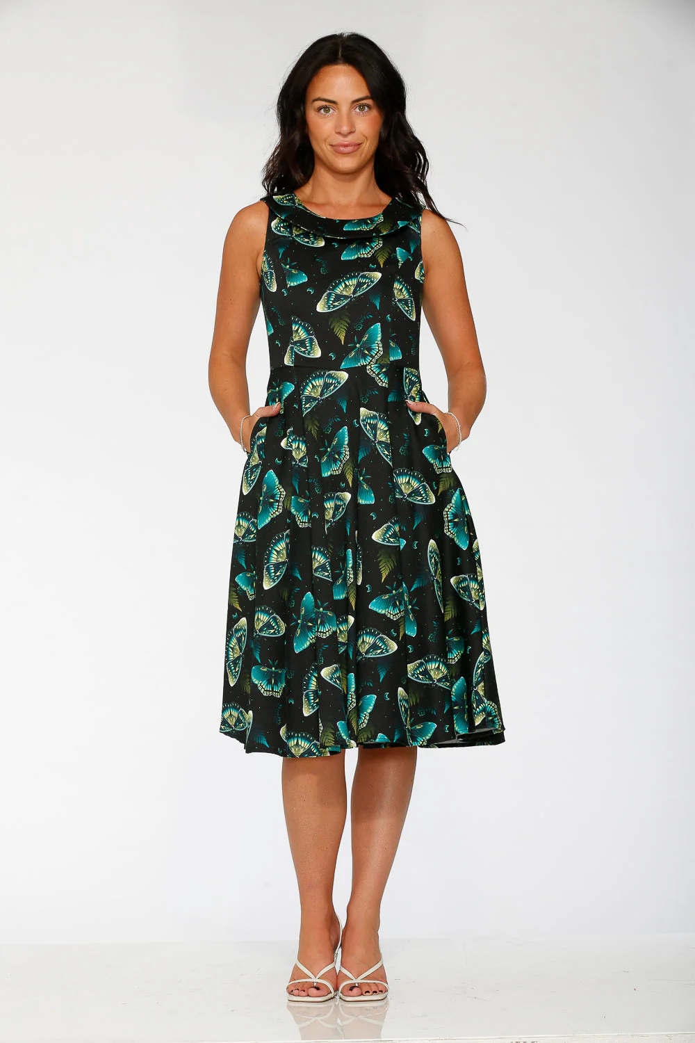 Dark and Mystical Butterfly Swing Dress