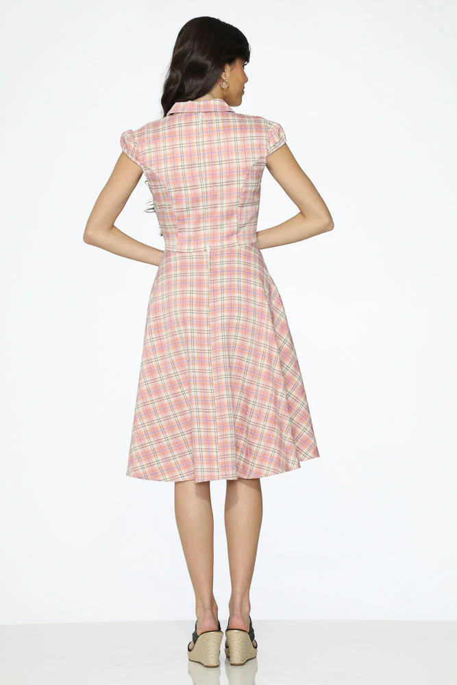 Pink Plaid Swing Dress - Image 7