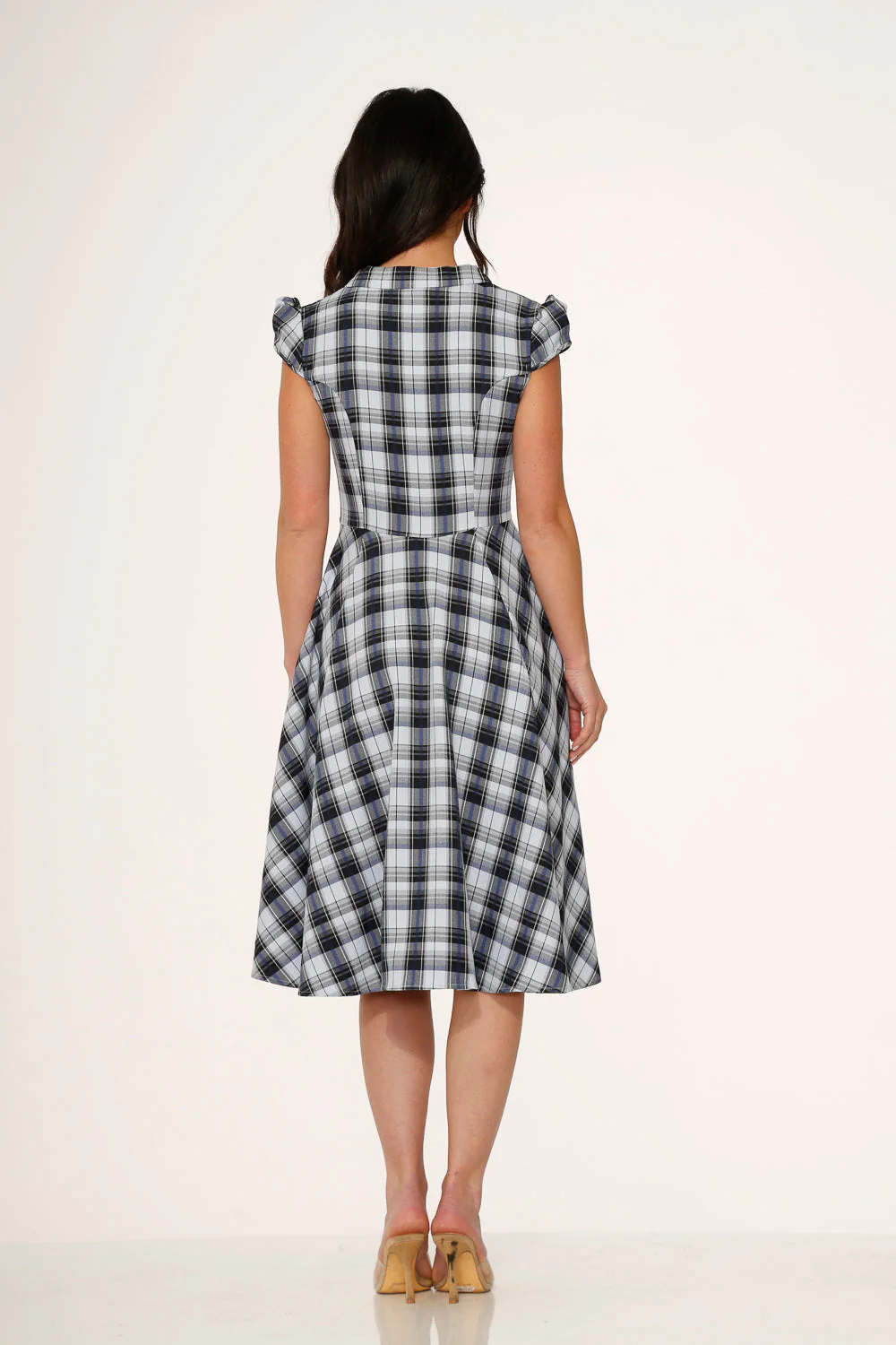 Blue Plaid Swing Dress - Image 7