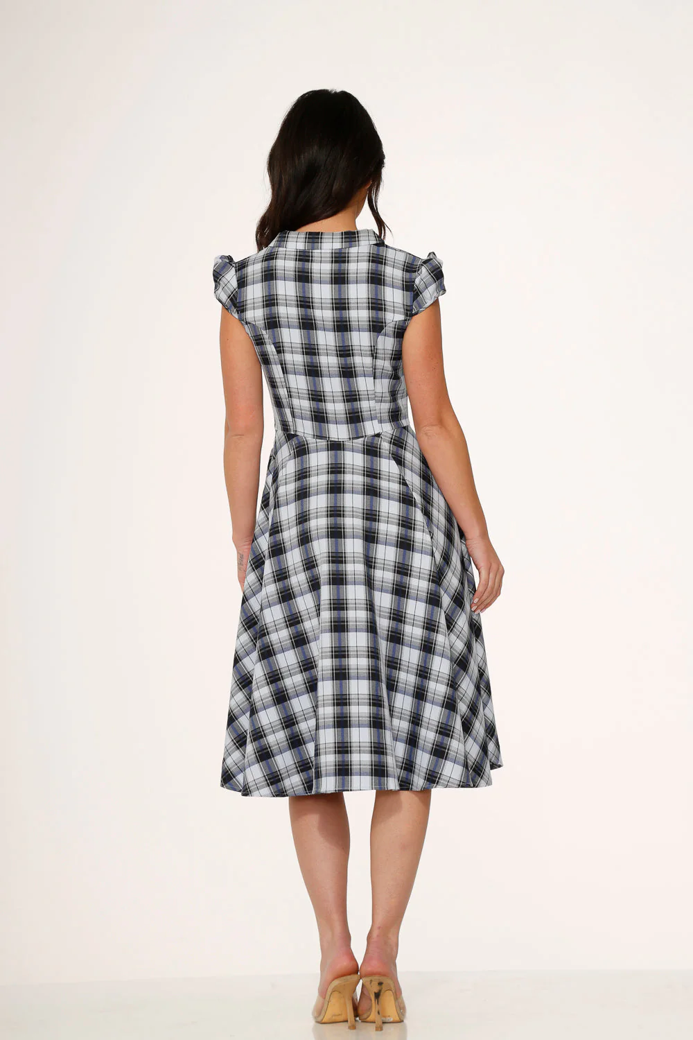 Blue Plaid Swing Dress - Image 8