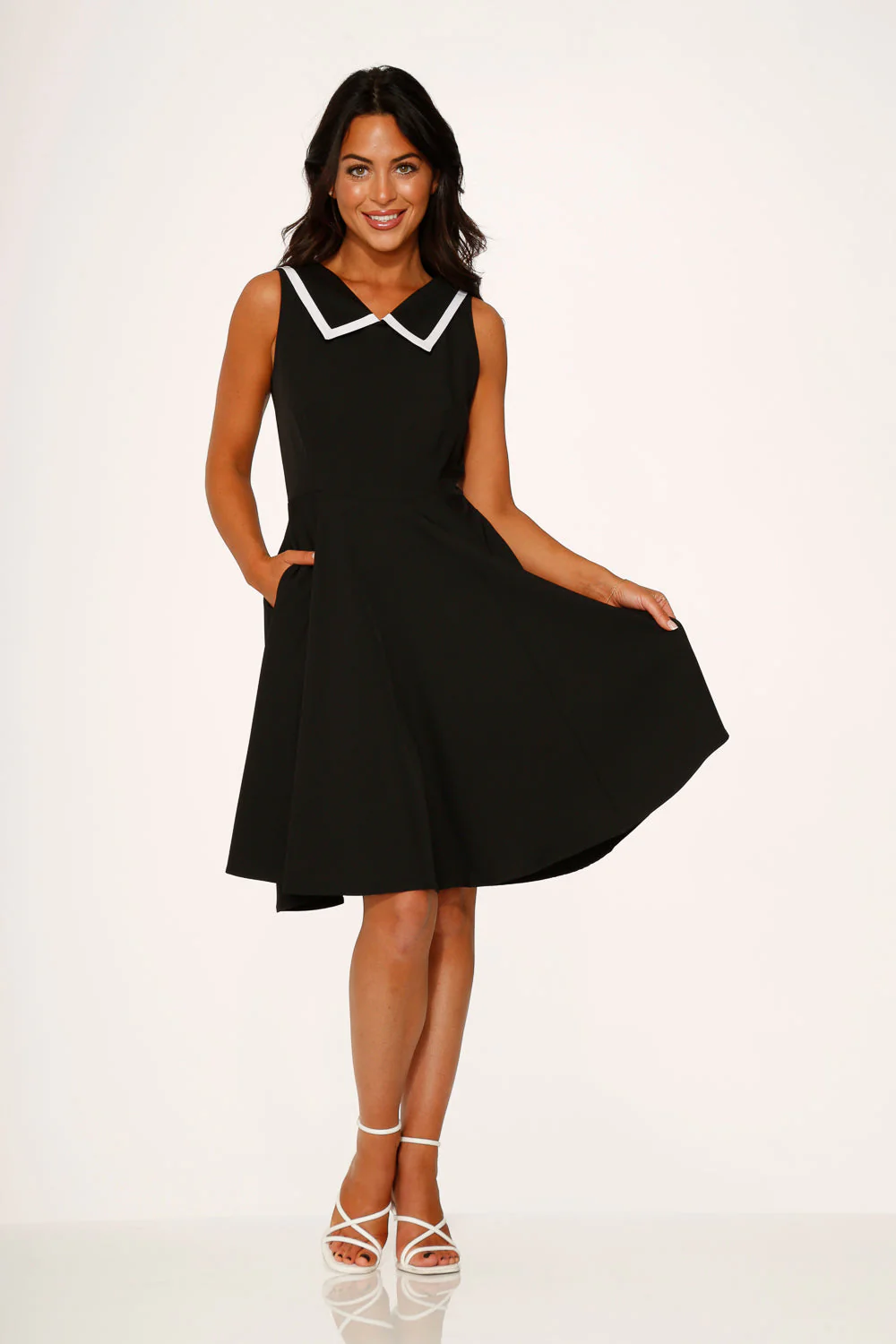 Black & White Swing Dress - Image 6
