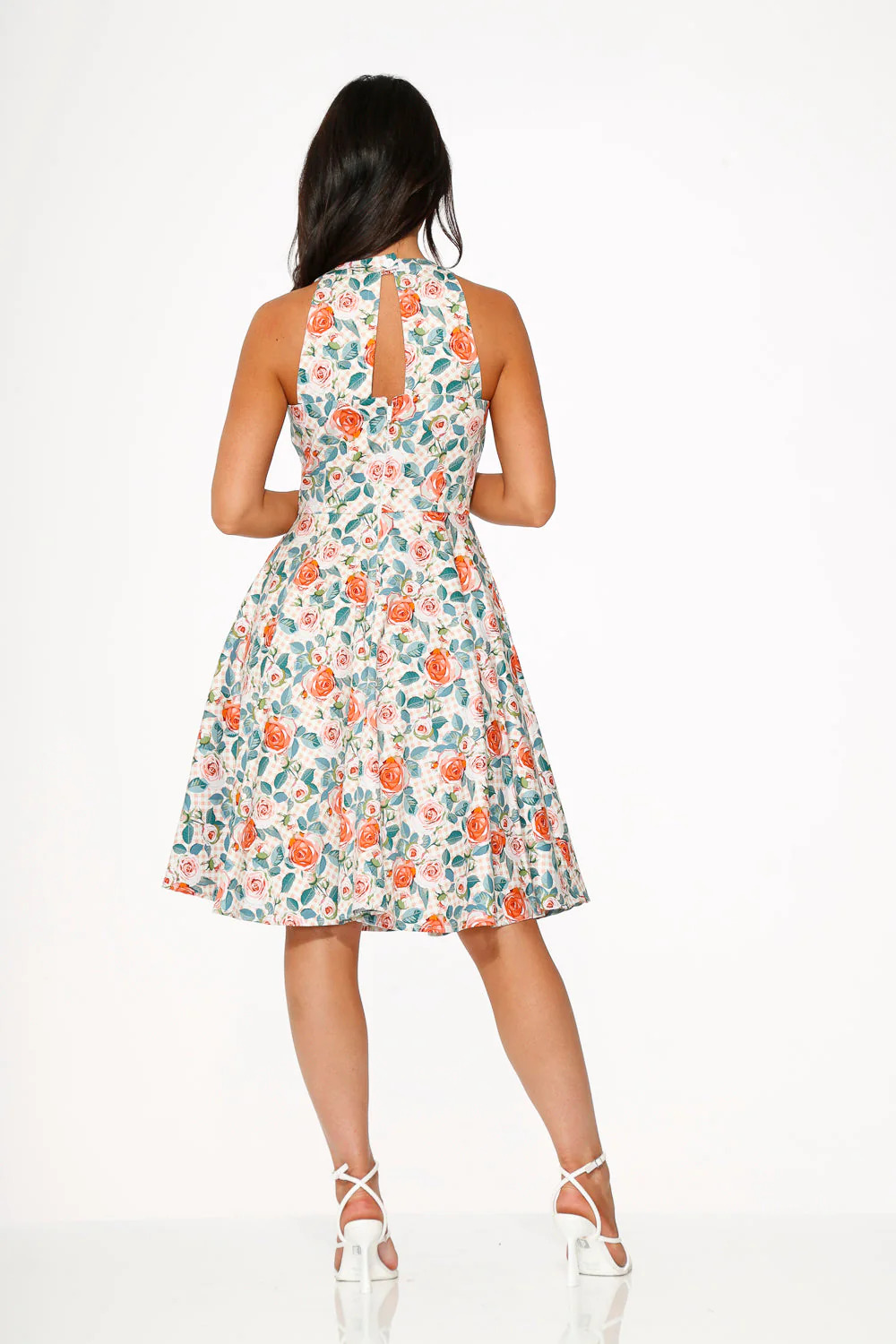 Pink Floral Swing Dress - Image 6