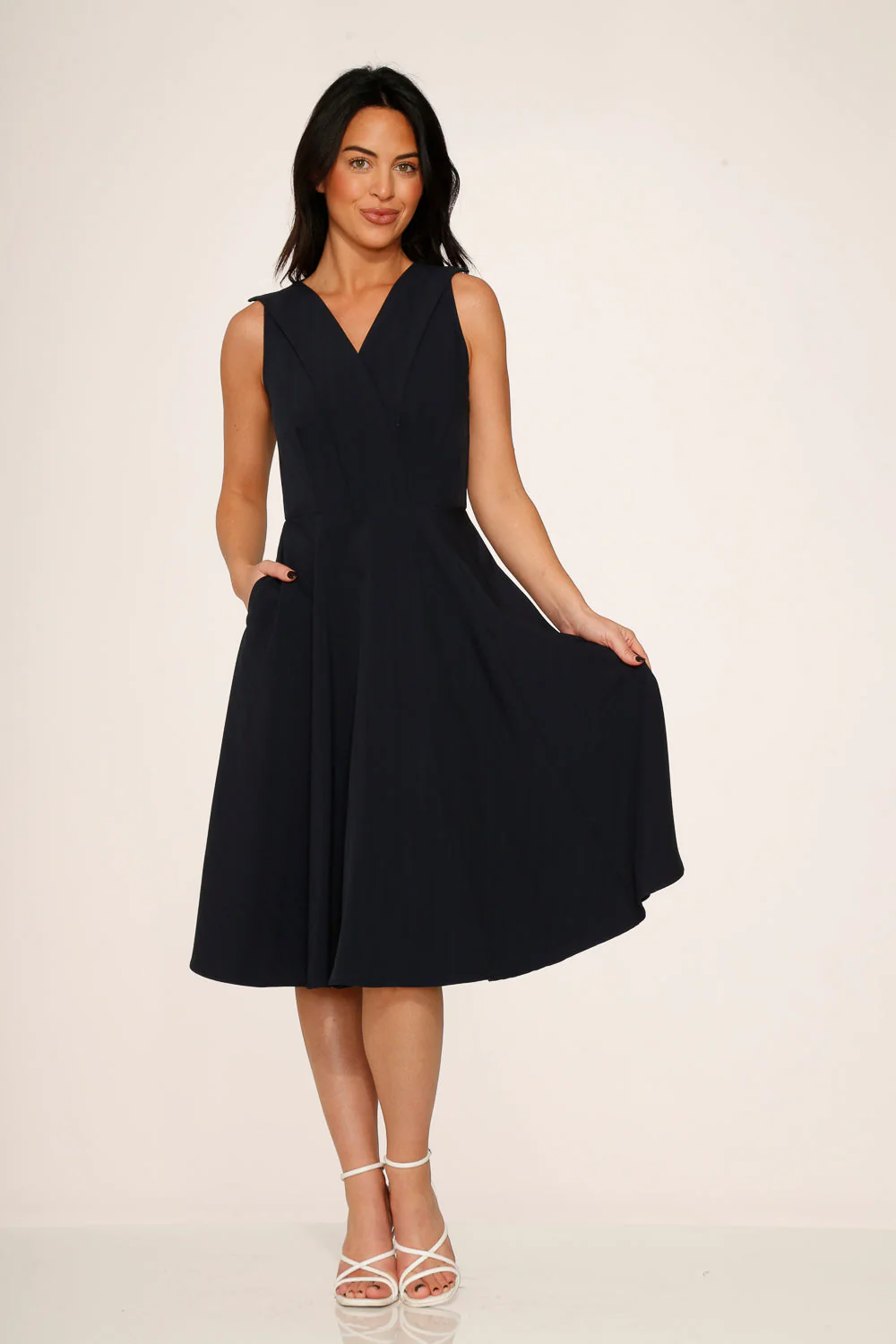 Navy Blue Swing Dress