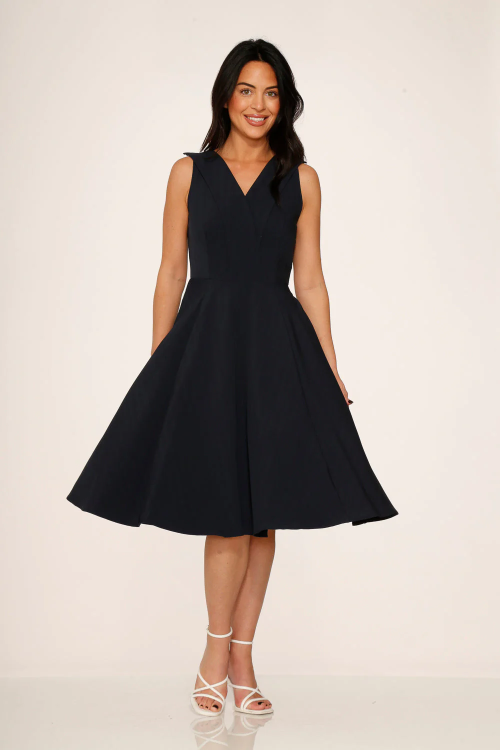 Navy Blue Swing Dress - Image 6