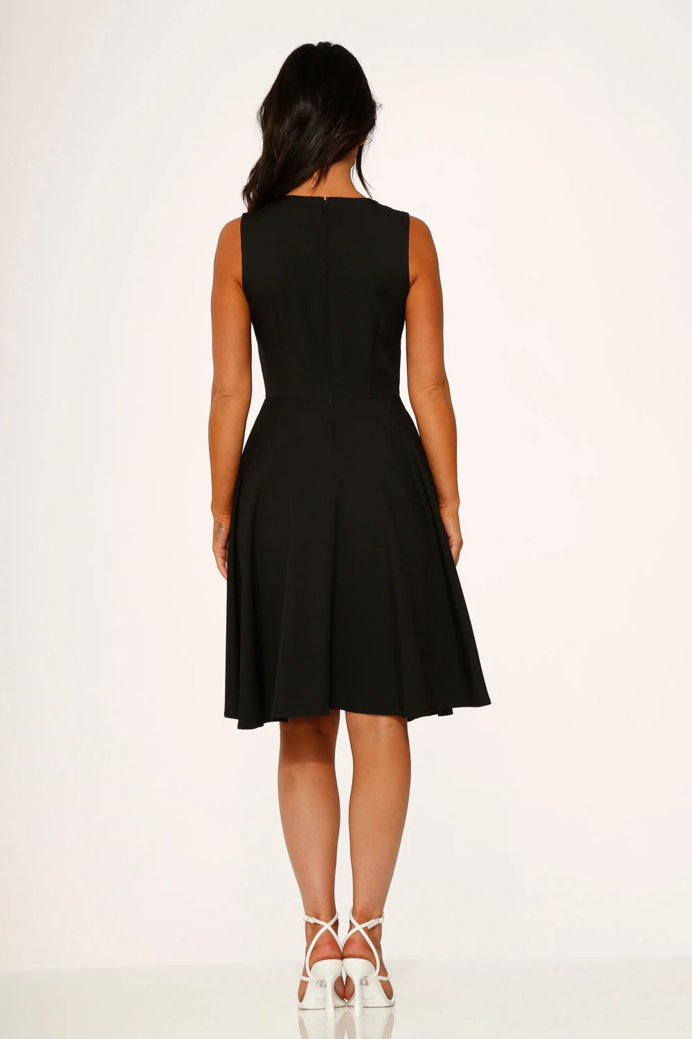 Black & White Piping Swing Dress - Image 6