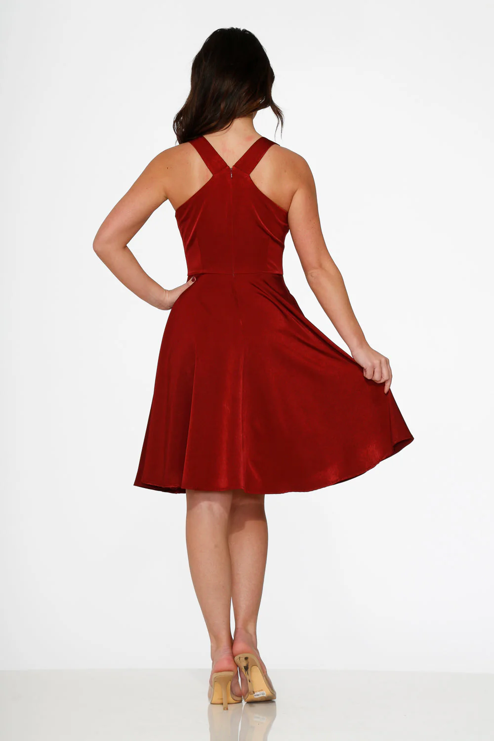Burgundy Swing Dress - Image 7